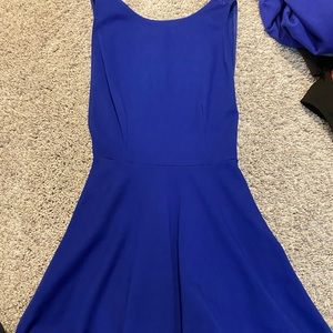 Blue dress low back